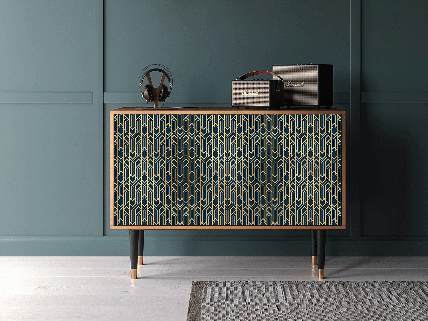 Aparador - 115x85x48 cm - BS4 - Golden Empire, Nogueira