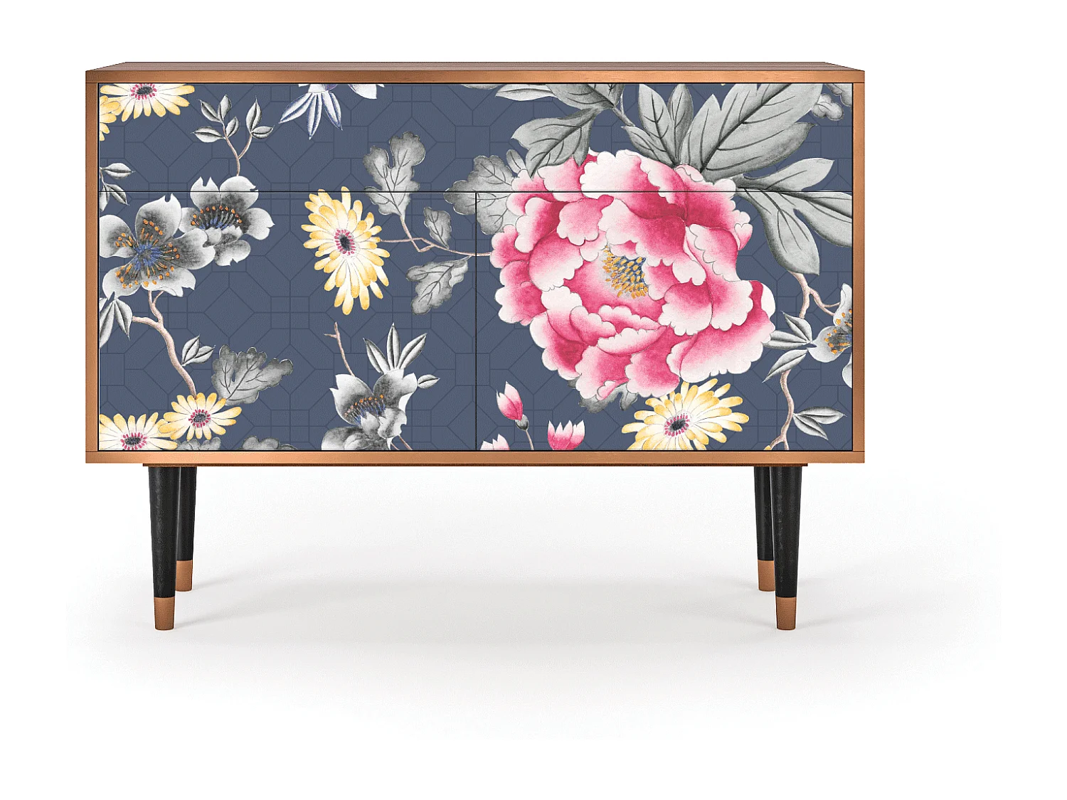 Kredens - 115x85x48 cm - BS4 - Dark Flower Bed, Orzech