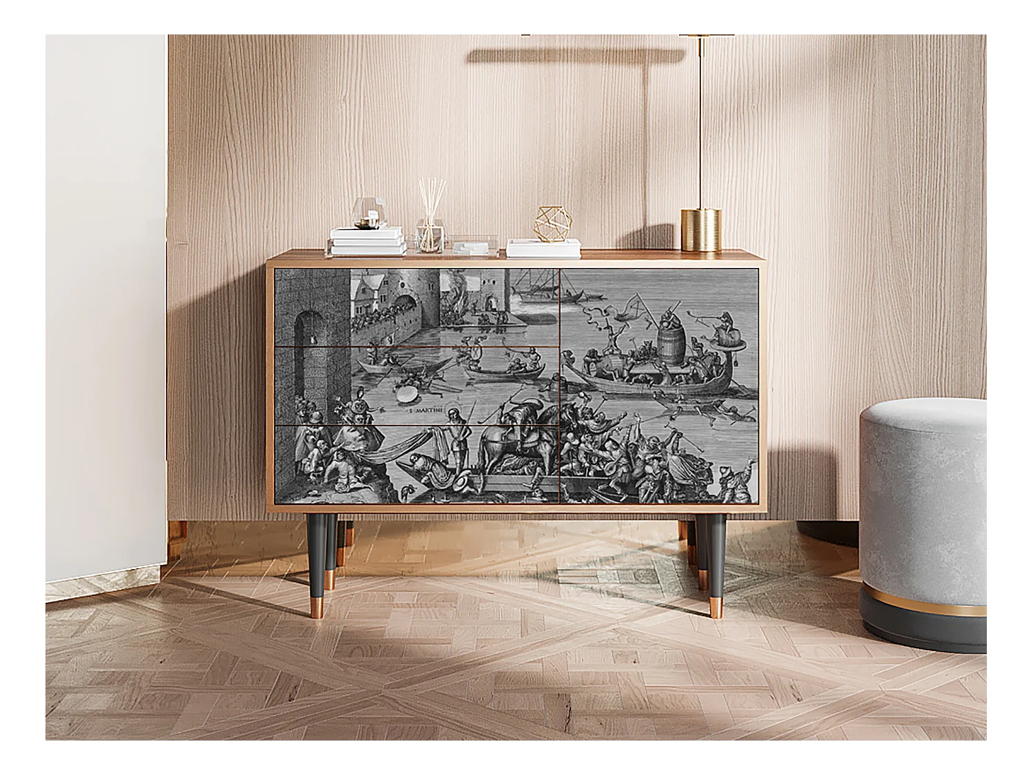 Credenza - 115х84х41 cm - S3 - Saint Martin, Noce