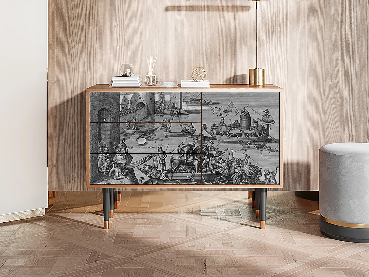 Buffet - 115х84х41 cm - S3 - Saint Martin, Noyer