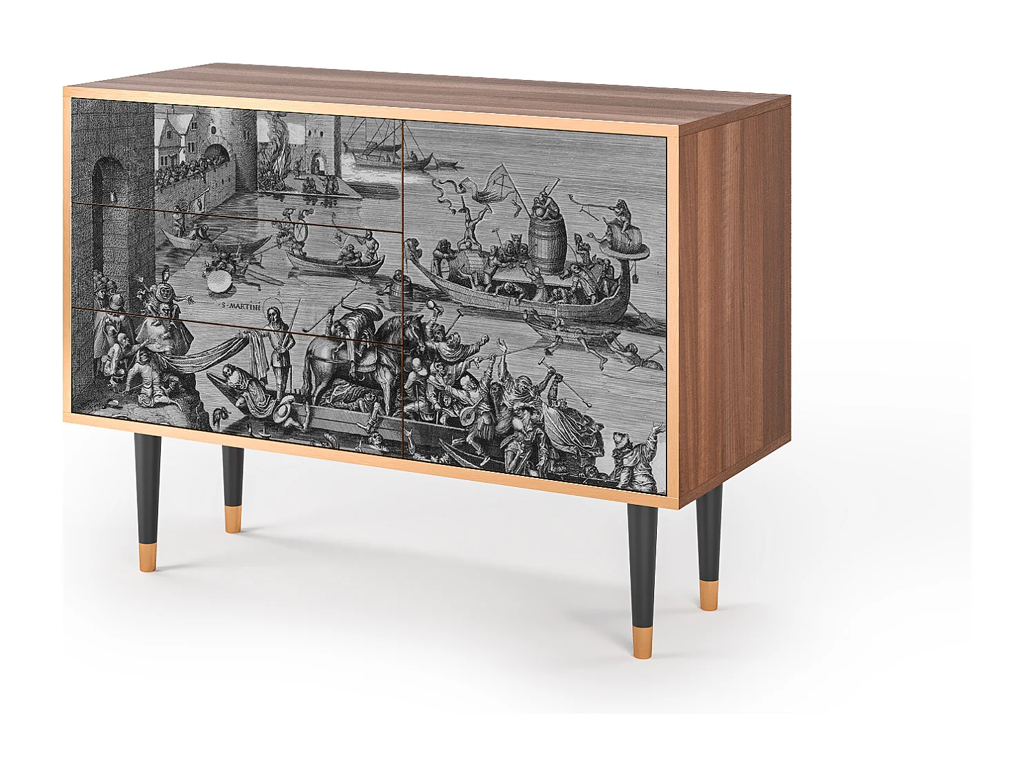 Buffet - 115х84х41 cm - S3 - Saint Martin, Noyer