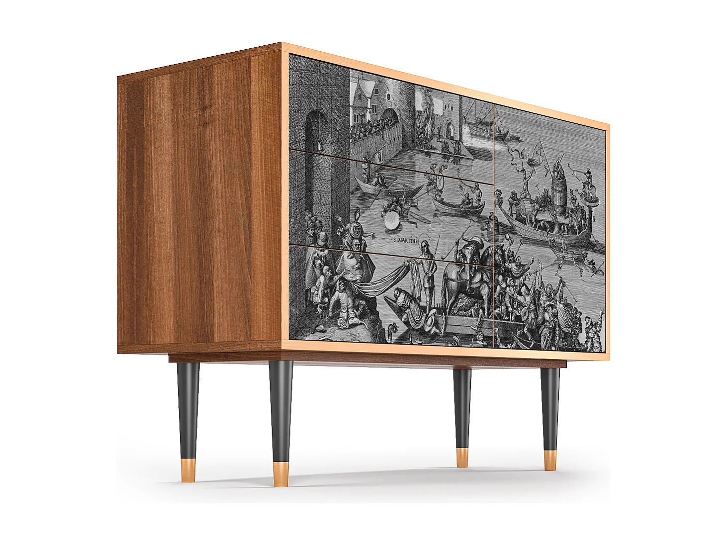 Buffet - 115х84х41 cm - S3 - Saint Martin, Noyer