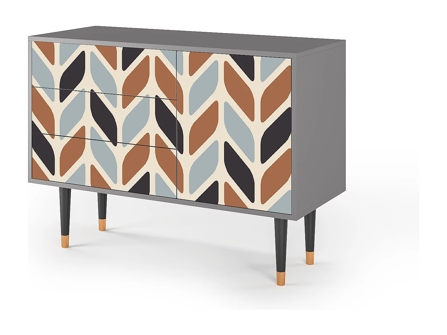 Dressoir - 115х84х41 cm - S3 - Beige Laure, Grijs