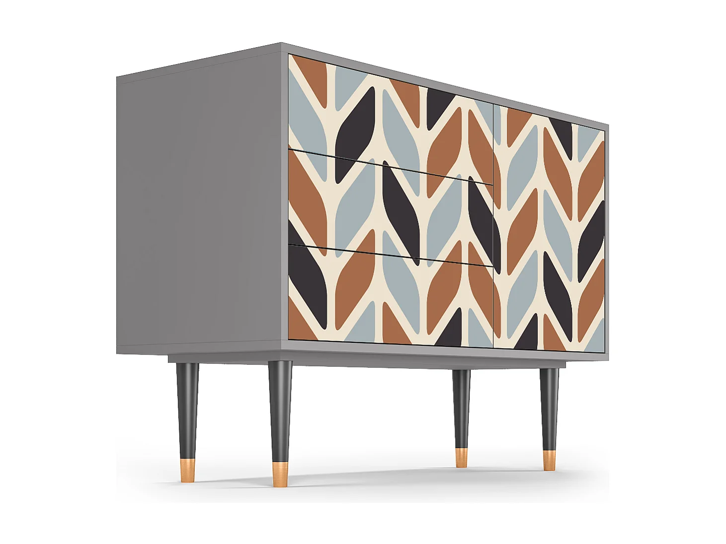 Kredens - 115х84х41 cm - S3 - Beige Laure, Szary