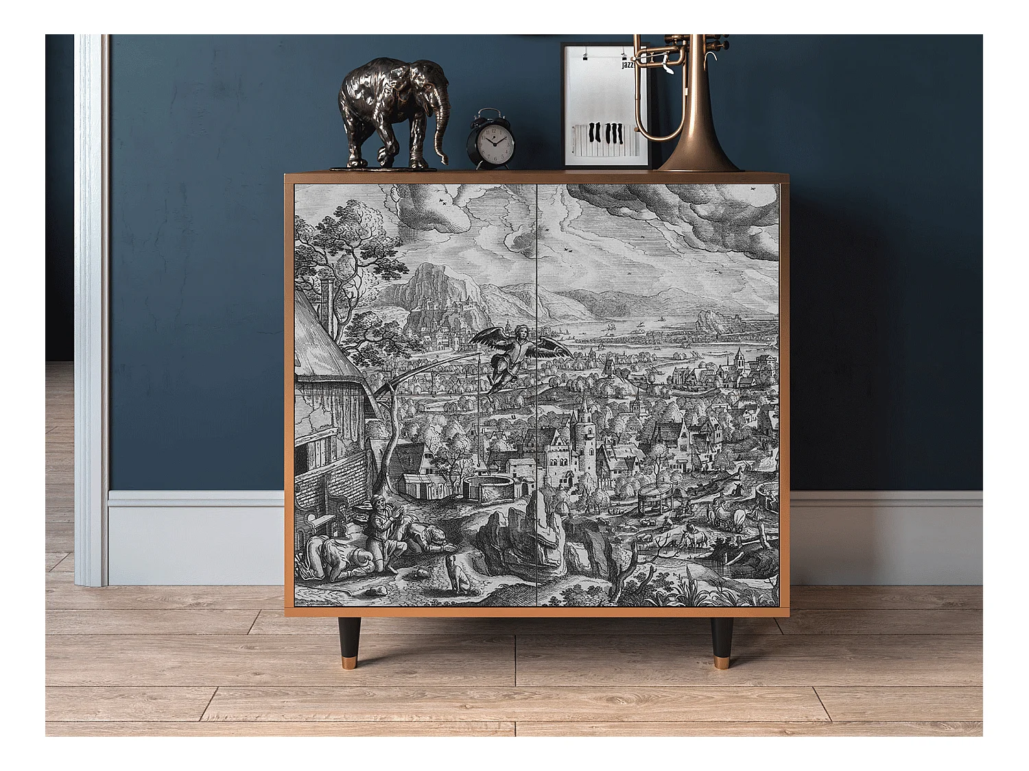 Credenza - 94x96x48 cm - BS3 - Departure, Noce