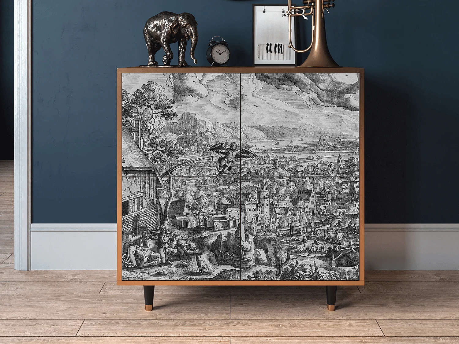 Buffet - 94x96x48 cm - BS3 - Departure, Noyer