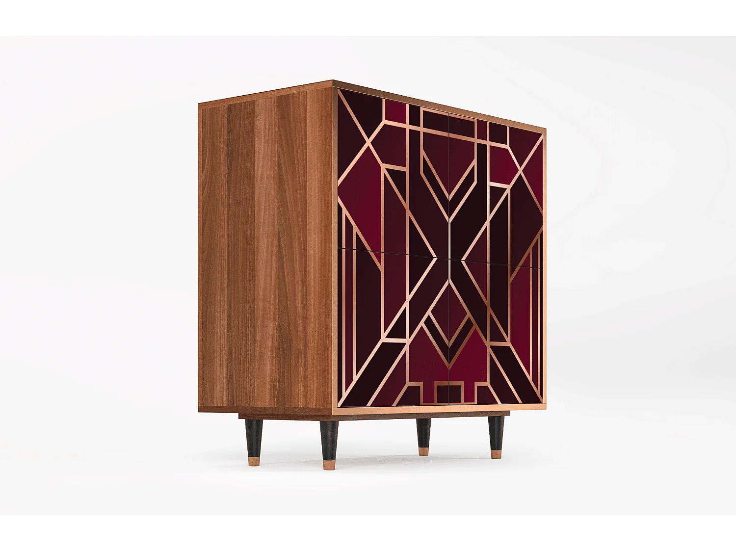 Buffet - 94x96x48 cm - BS3 - Burgundy Jewelery, Noyer