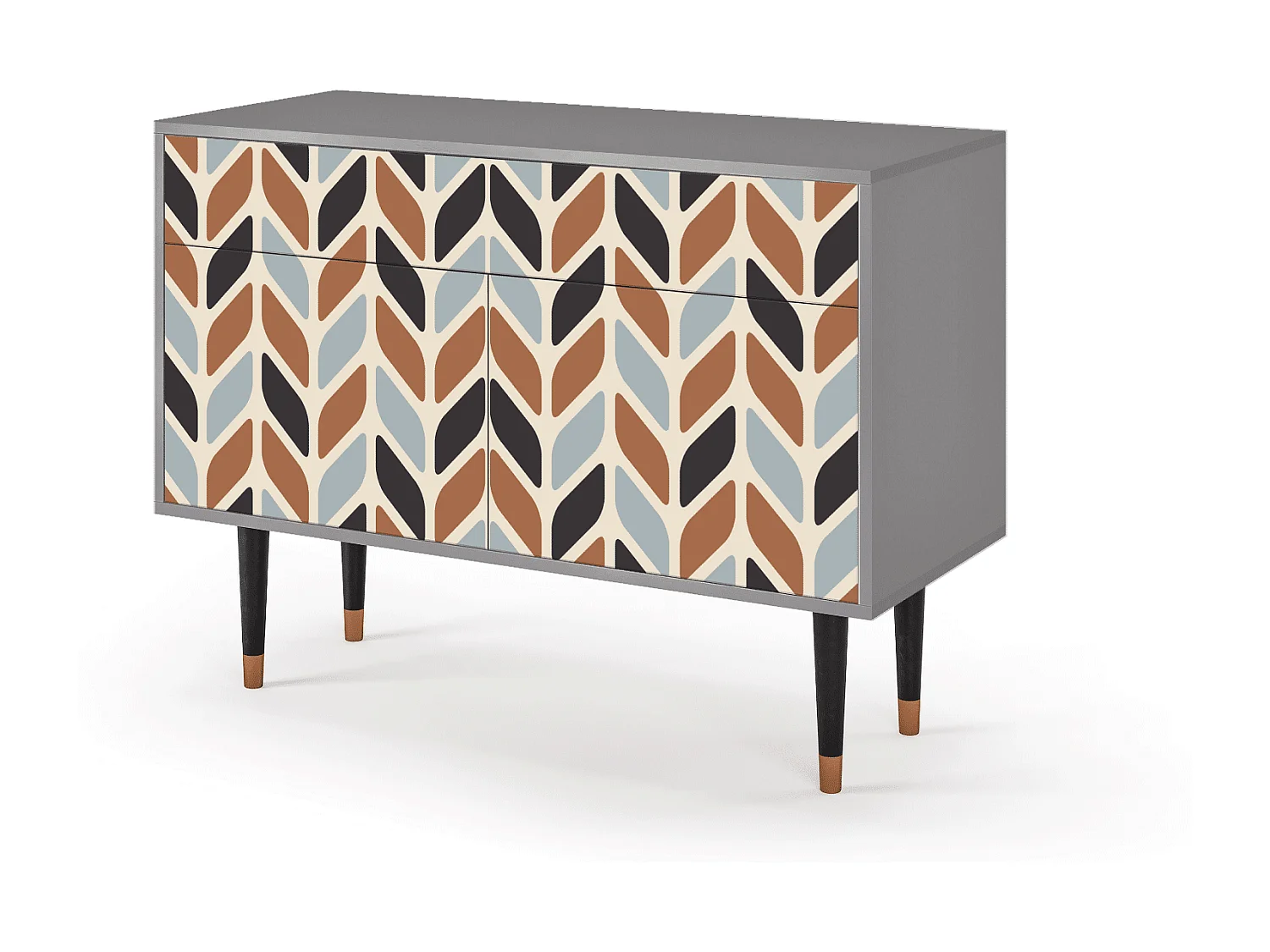 Buffet - 115x85x48 cm - BS4 - Beige Laure, Gris