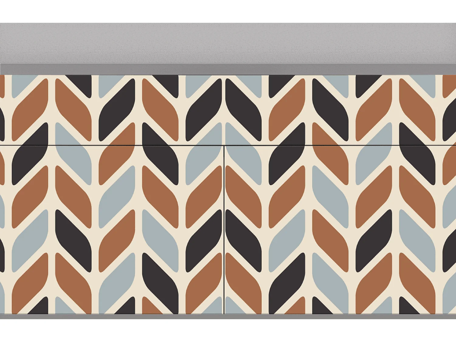 Buffet - 115x85x48 cm - BS4 - Beige Laure, Gris