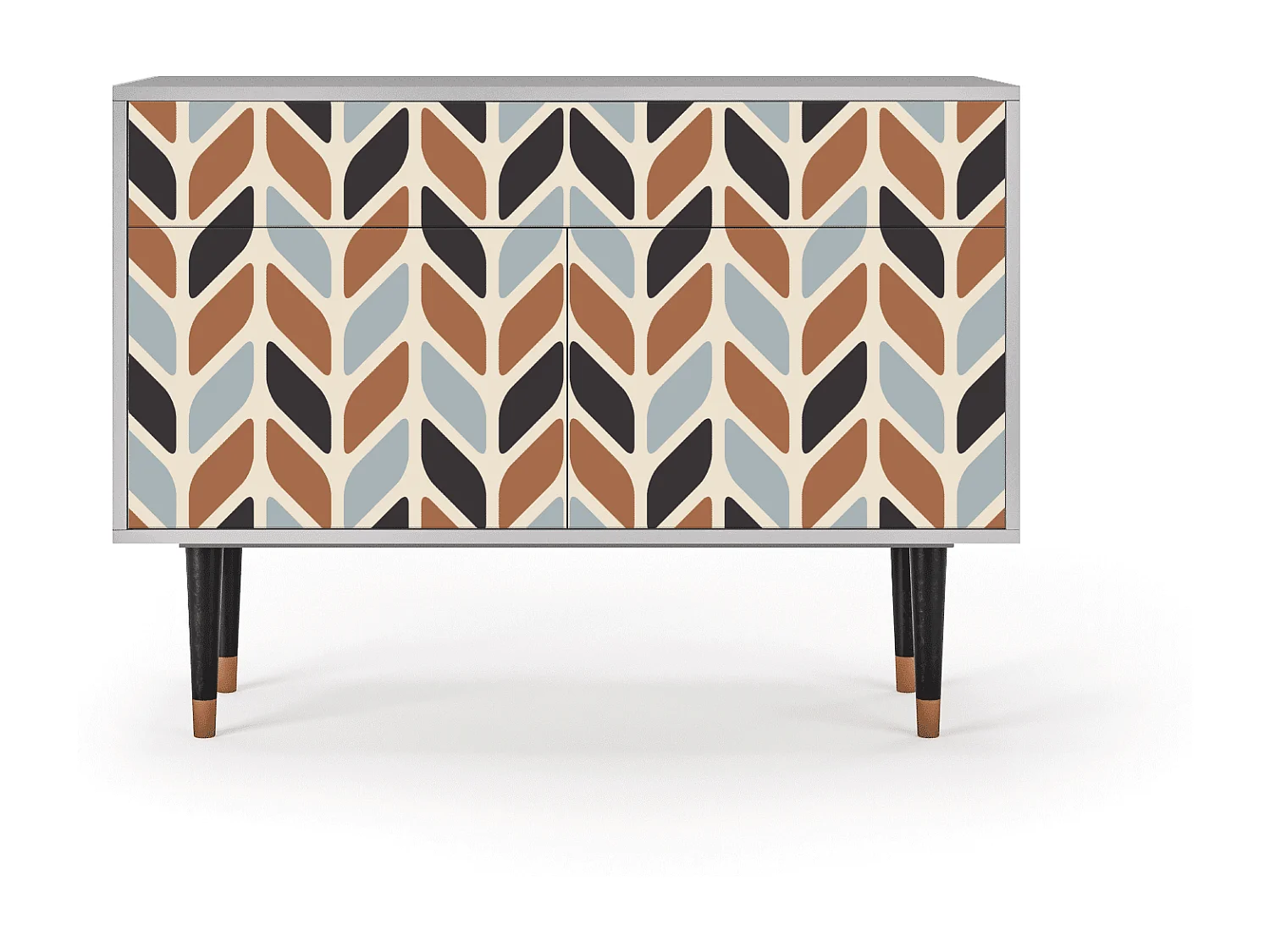 Buffet - 115x85x48 cm - BS4 - Beige Laure, Gris