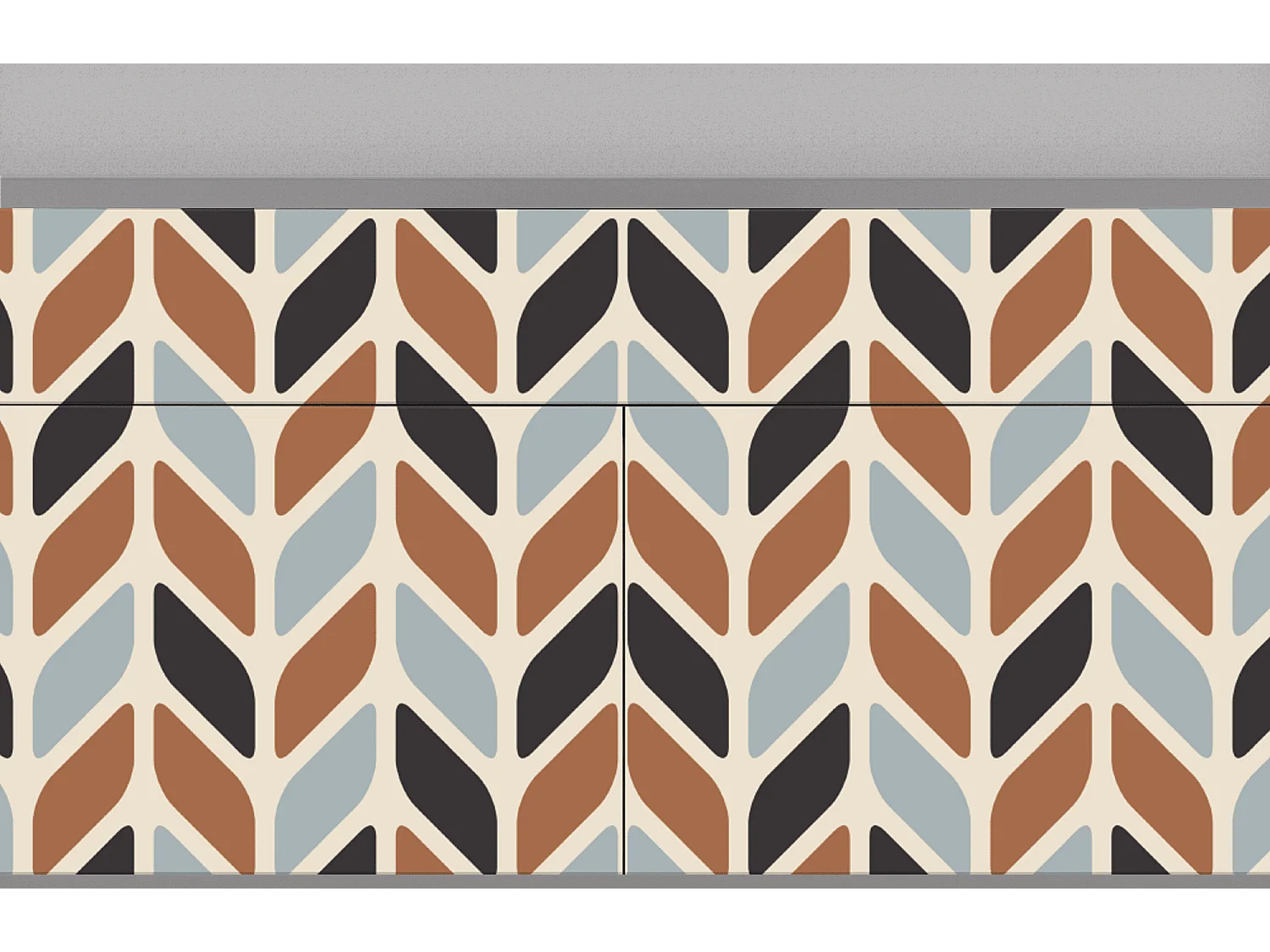 Buffet - 115x85x48 cm - BS4 - Beige Laure, Gris