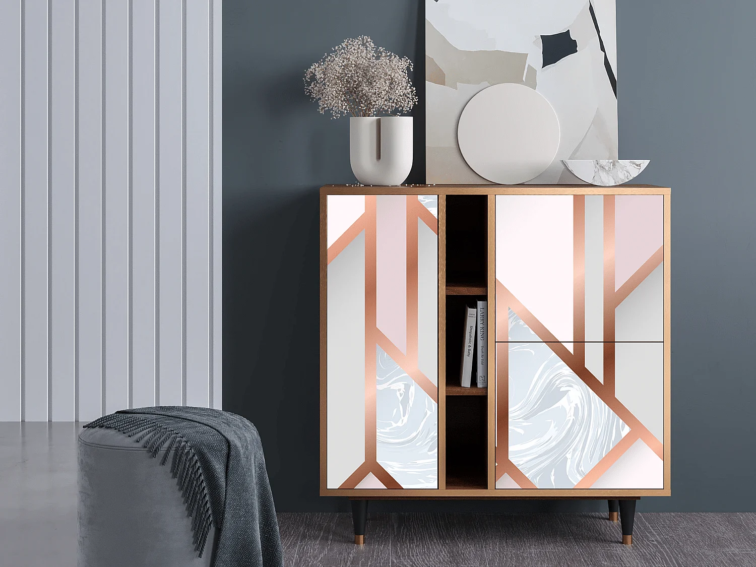 Sideboard - 94х96х41 cm - BS5 - Champagne Story, Walnuss
