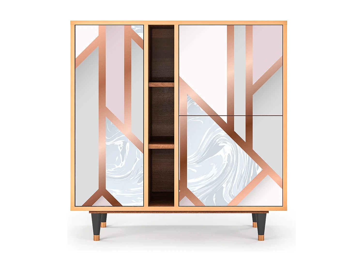 Sideboard - 94х96х41 cm - BS5 - Champagne Story, Walnuss