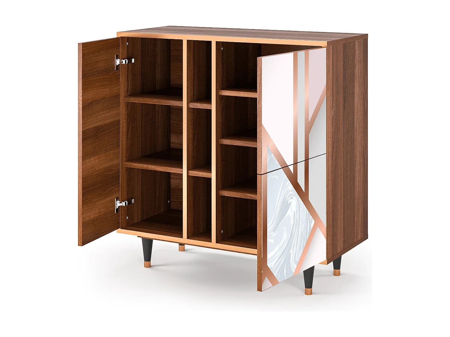 Sideboard - 94х96х41 cm - BS5 - Champagne Story, Walnuss