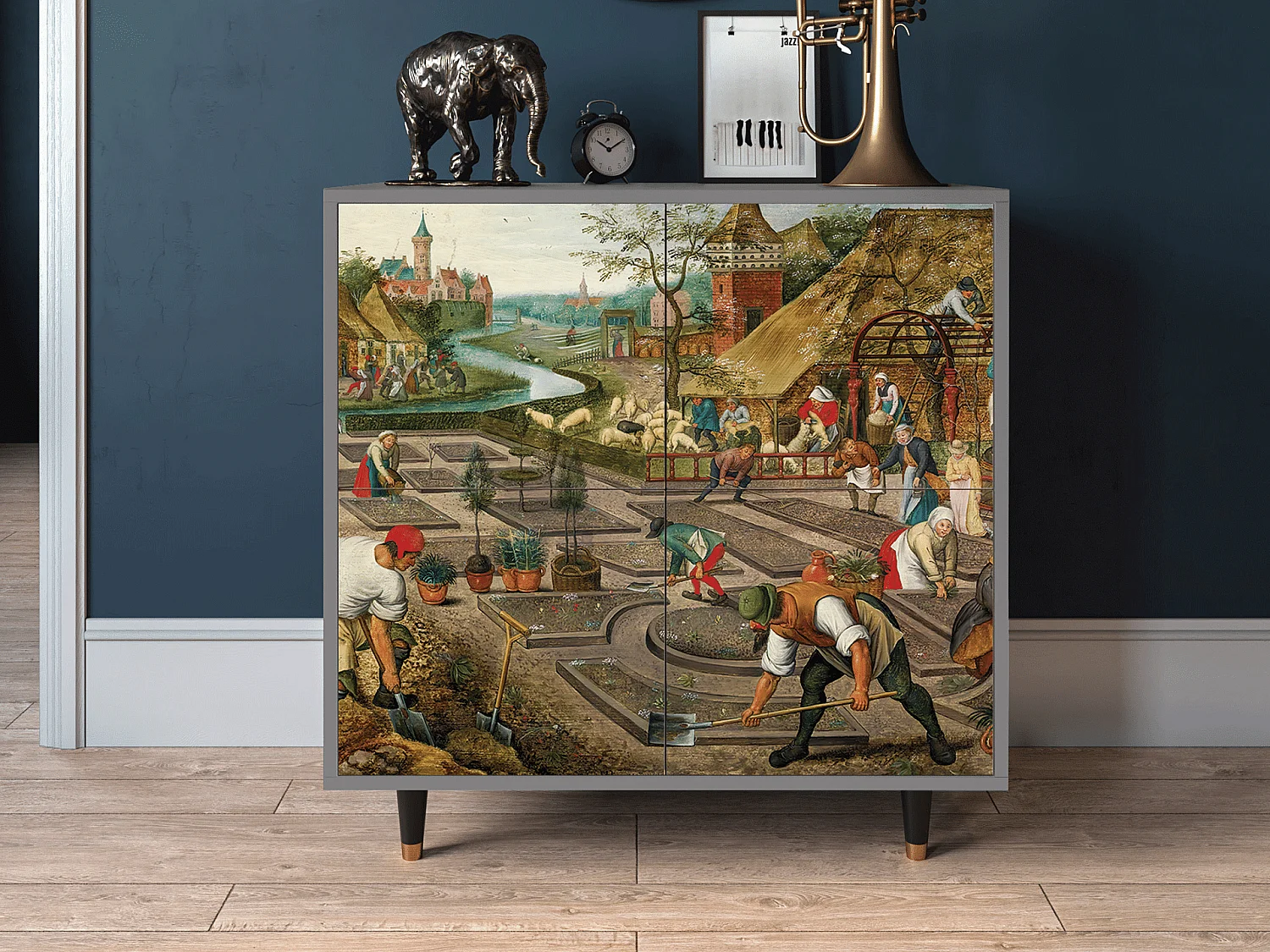 Credenza - 94x96x48 cm - BS3 - The Younger - Spring, Grigio