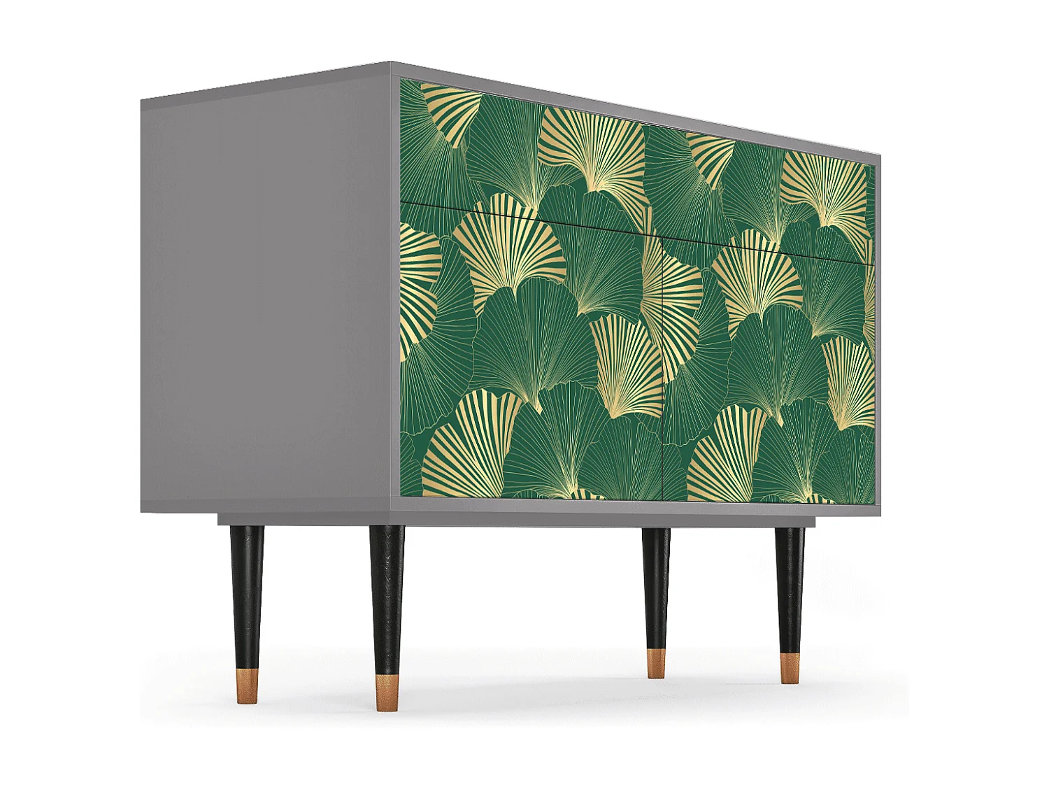 Dressoir - 115x85x48 cm - BS4 - Gold Ginkgo, Grijs