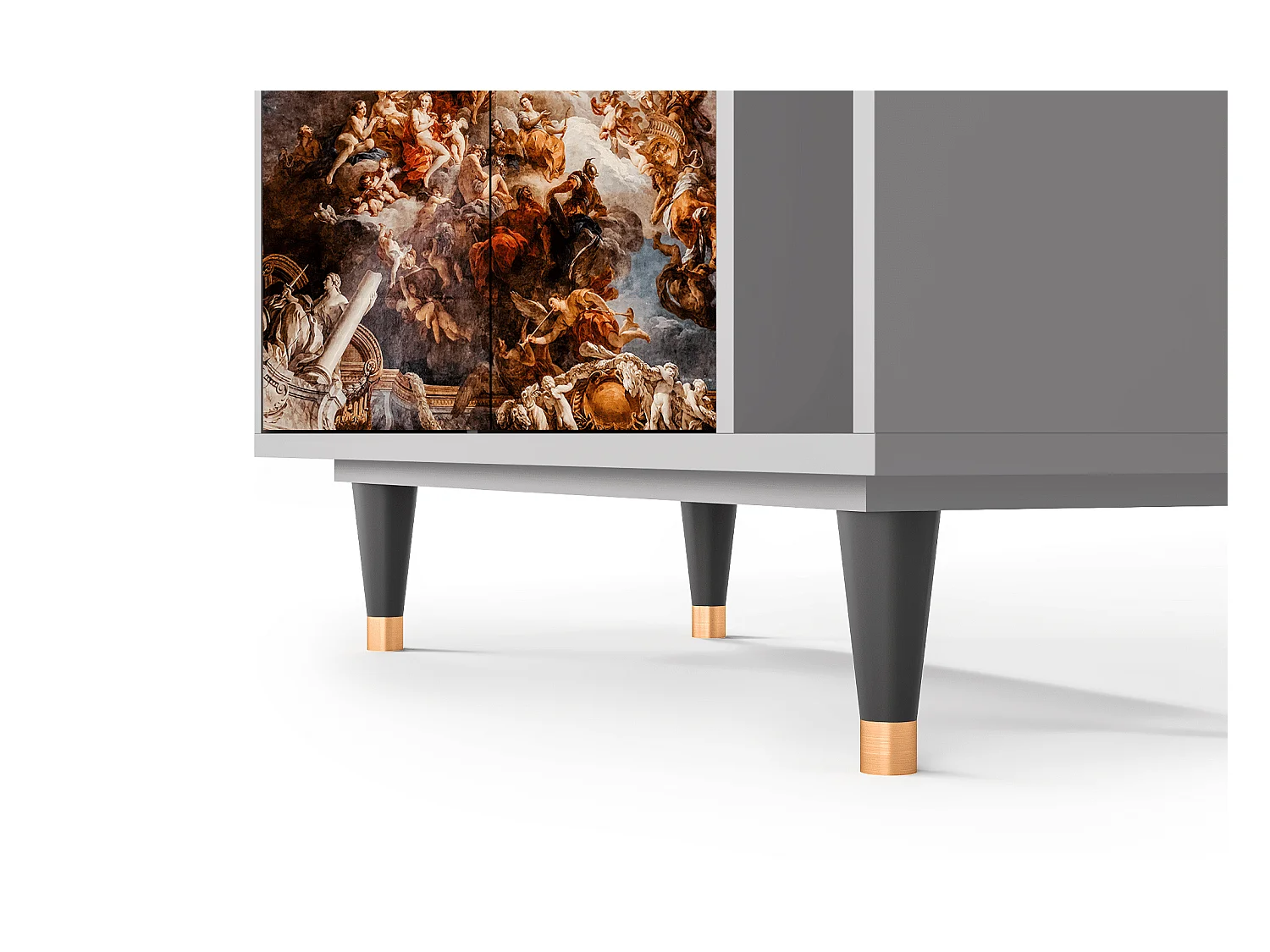 Kredens - 96х110х41 cm - BS6 - Versailles, Szary