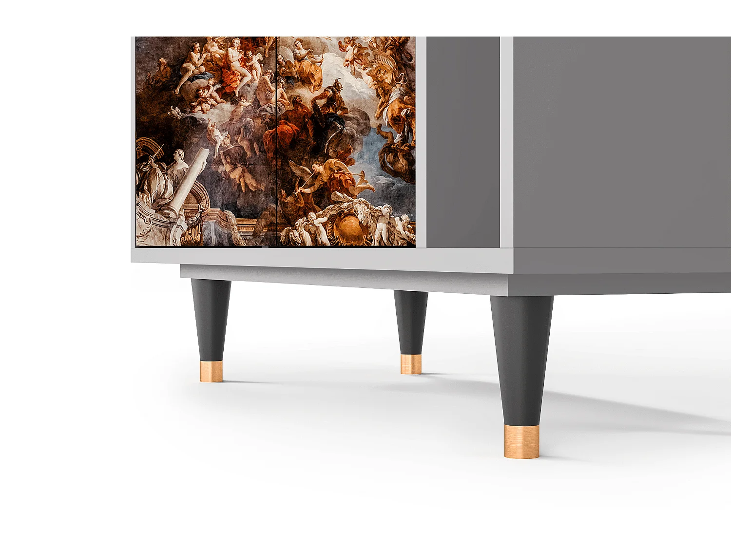 Kredens - 96х110х41 cm - BS6 - Versailles, Szary