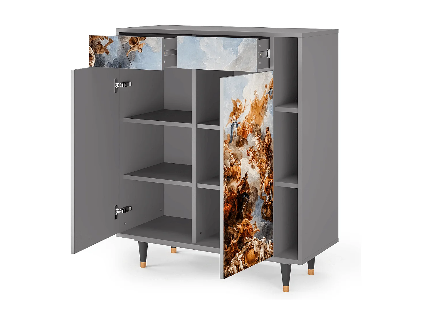 Aparador - 96х110х41 cm - BS6 - Versailles, Cinza