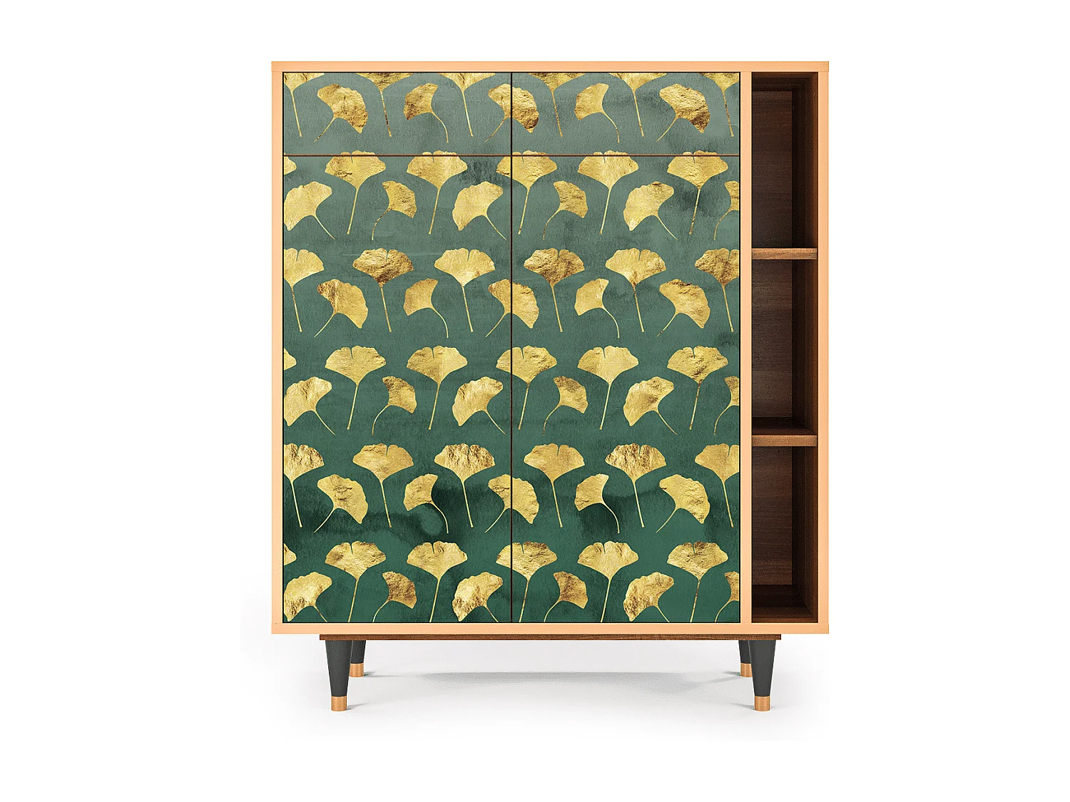 Dressoir - 96х110х41 cm - BS6 - Gingko leaves, Walnoot