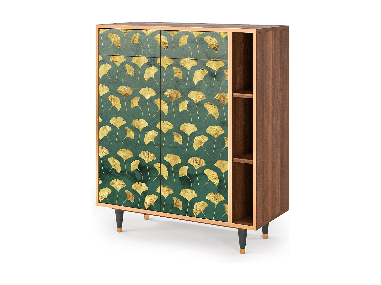 Dressoir - 96х110х41 cm - BS6 - Gingko leaves, Walnoot