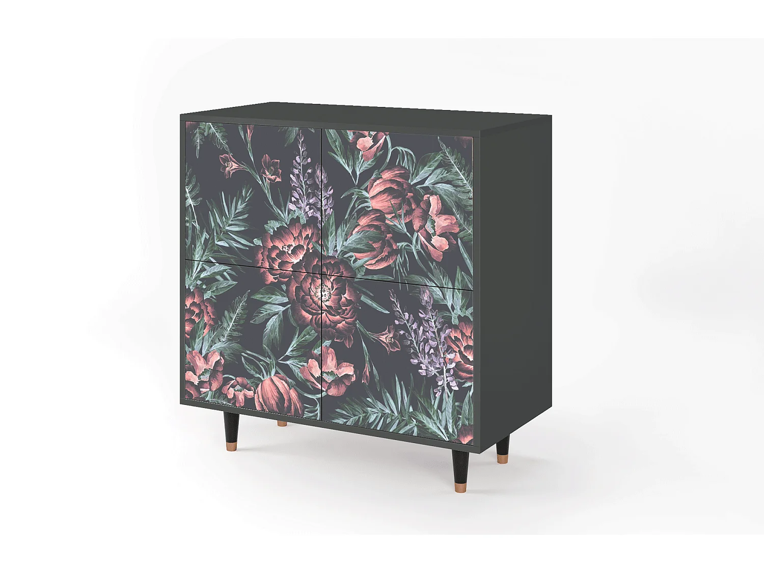 Credenza - 94x96x48 cm - BS3 - Dark Peonies, Antracite