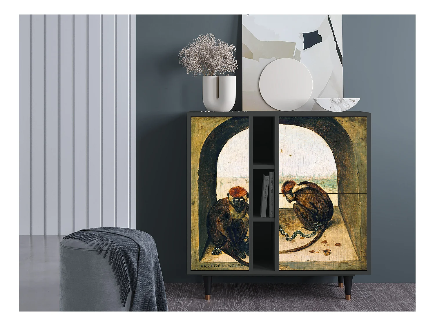 Sideboard - 94х96х41 cm - BS5 - Two Monkeys, Anthrazit