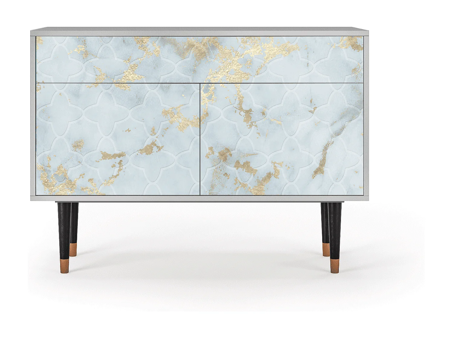 Kredens - 115x85x48 cm - BS4 - Golden Waves, Szary