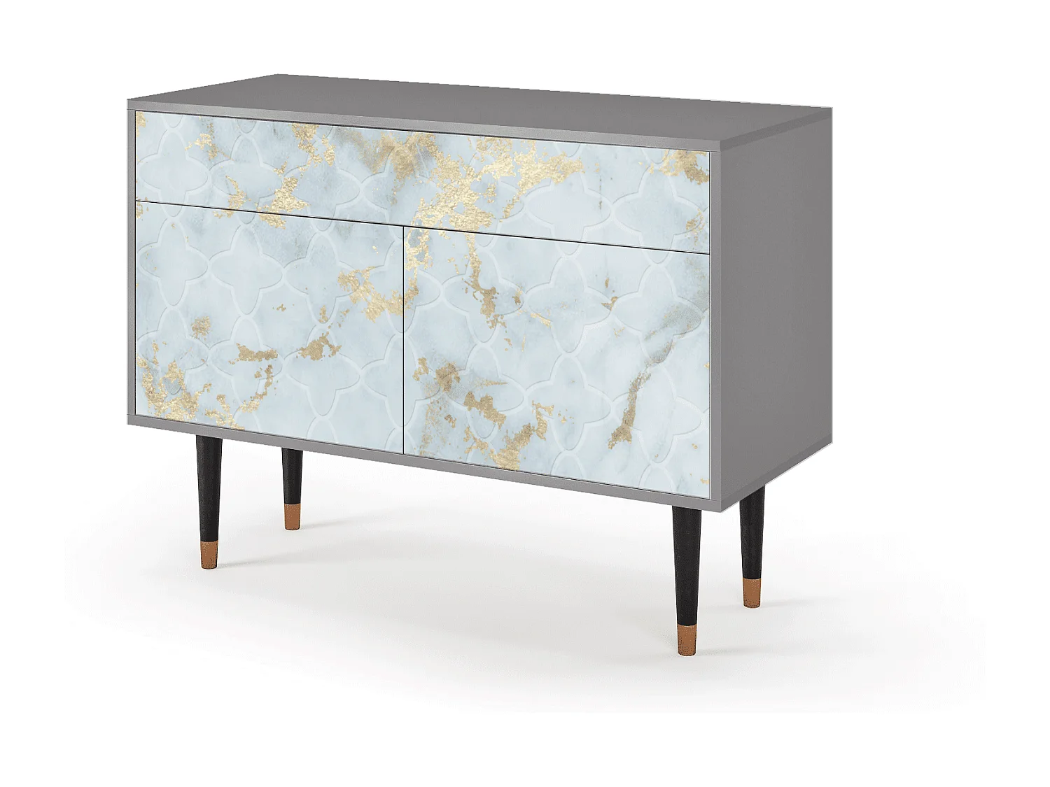 Kredens - 115x85x48 cm - BS4 - Golden Waves, Szary