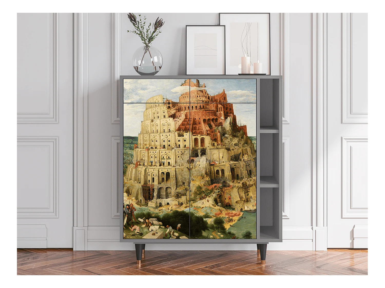 Dressoir - 96х110х41 cm - BS6 - Elder The Tower, Grijs
