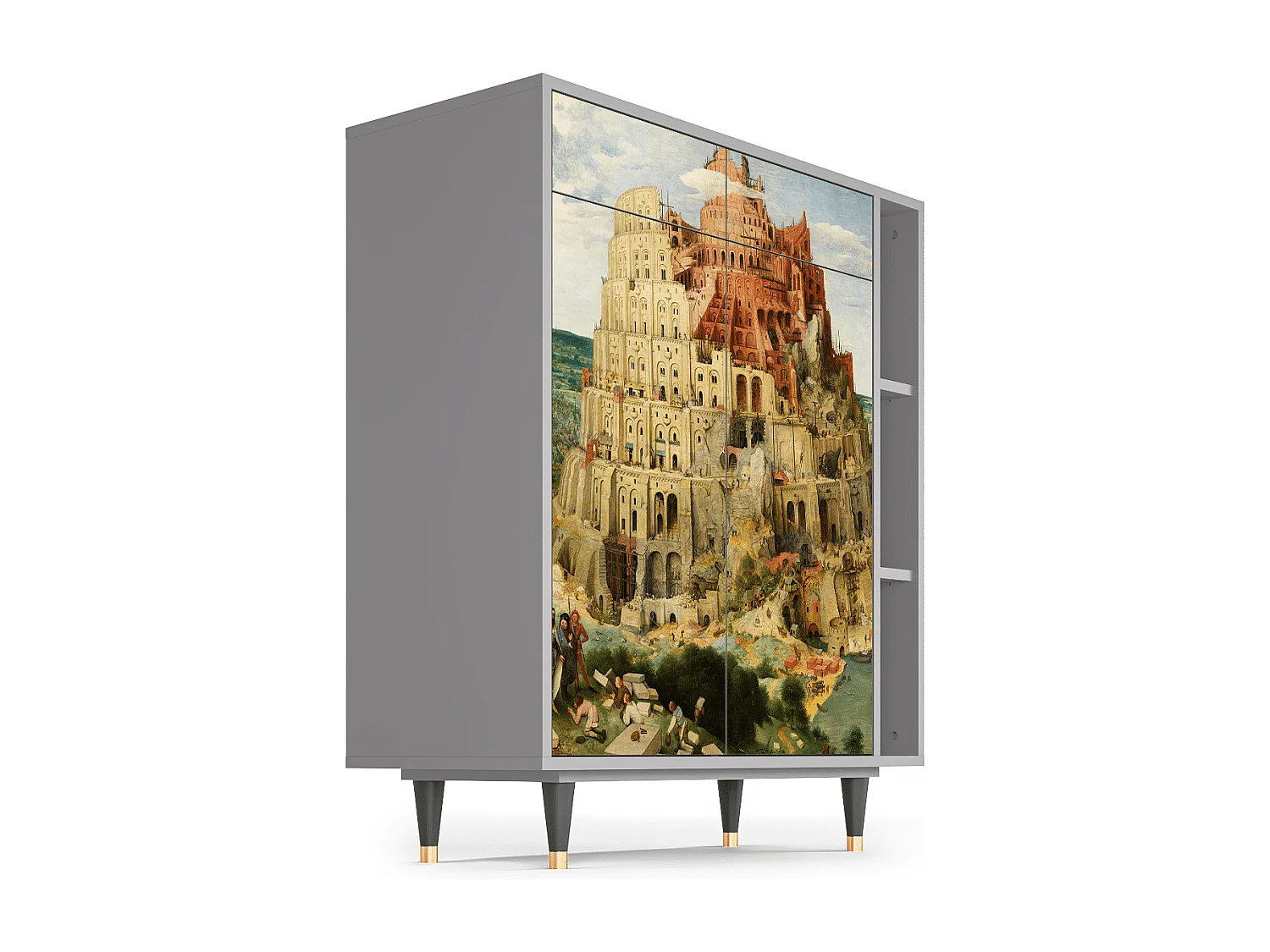 Kredens - 96х110х41 cm - BS6 - Elder The Tower, Szary