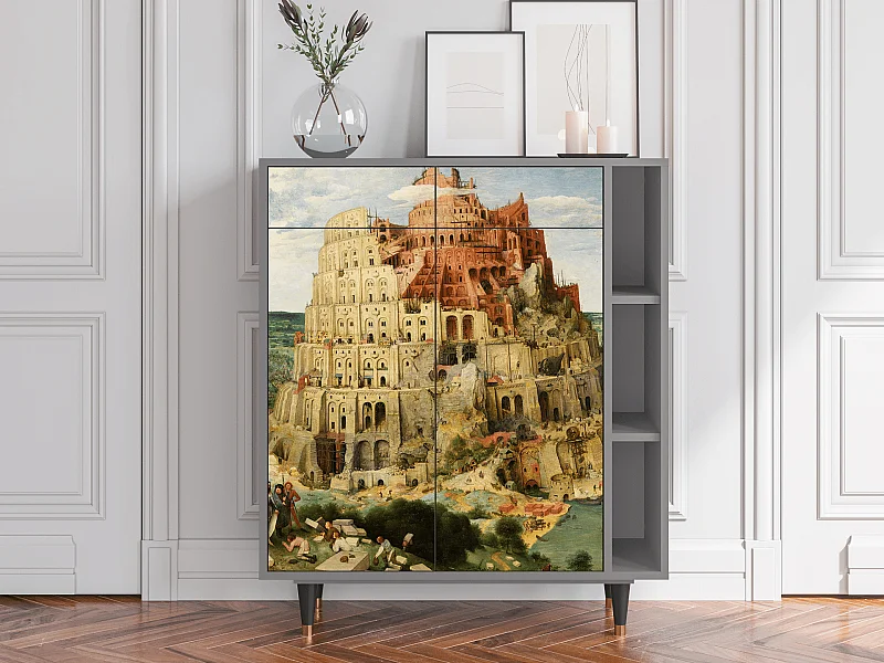 Kredens - 96х110х41 cm - BS6 - Elder The Tower, Szary