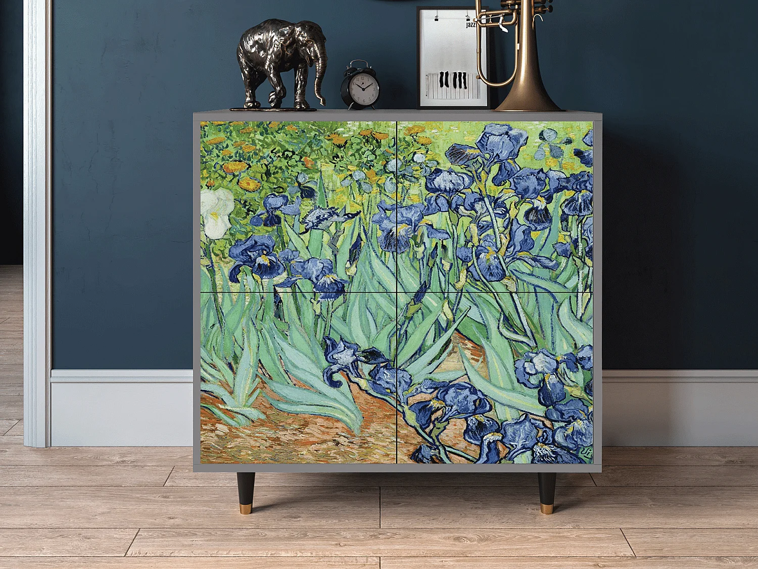 Buffet - 94x96x48 cm - BS3 - Irises , Gris