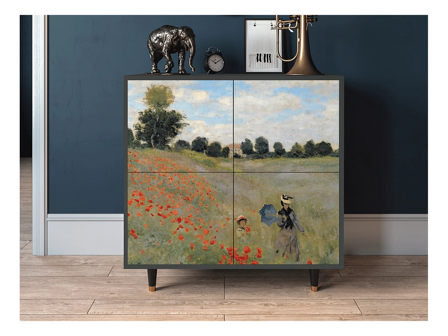 Credenza - 94x96x48 cm - BS3 - The Poppy Field   , Antracite