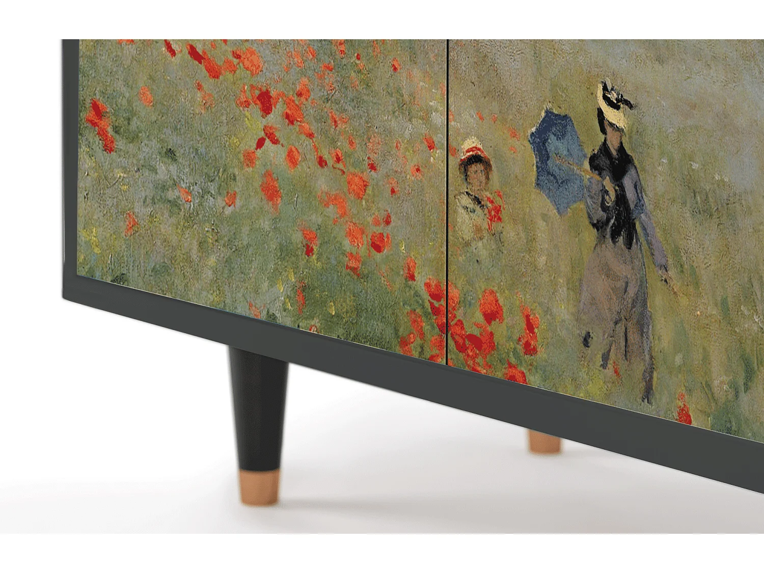 Kredens - 94x96x48 cm - BS3 - The Poppy Field   , Antracyt