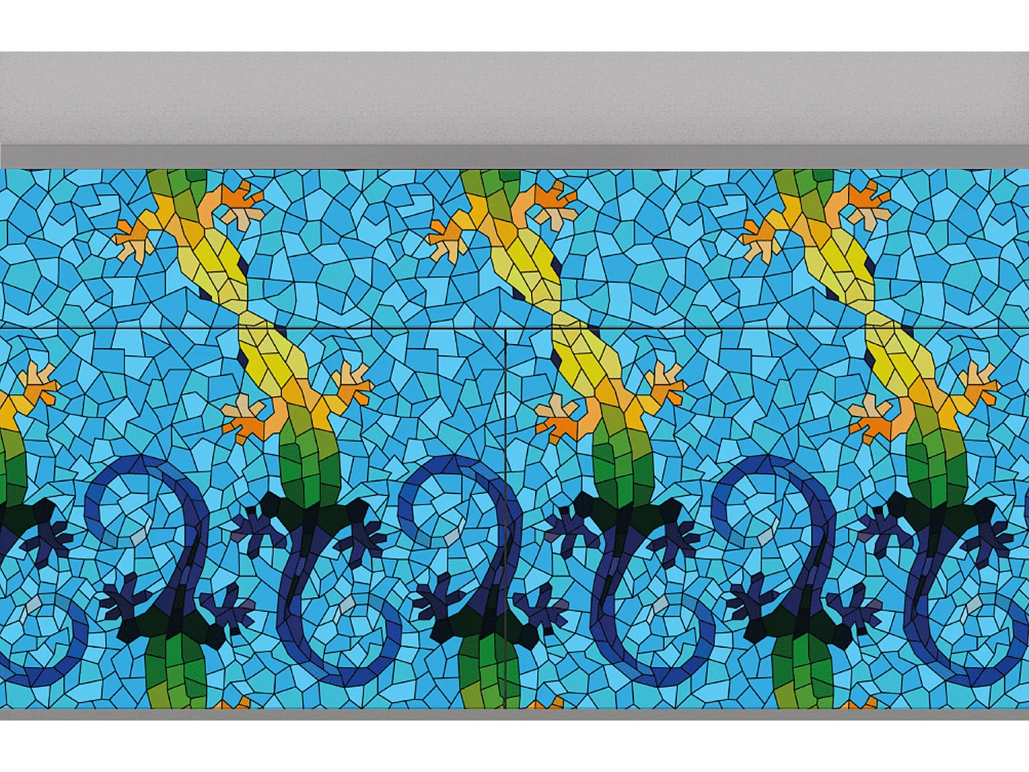 Kredens - 115x85x48 cm - BS4 - Gaudi's Lizard, Szary