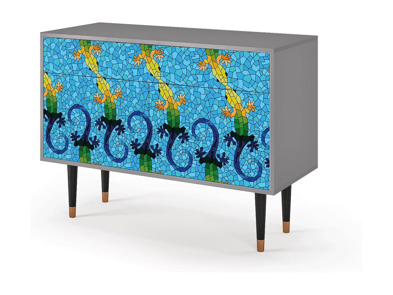 Buffet - 115x85x48 cm - BS4 - Gaudi's Lizard, Gris