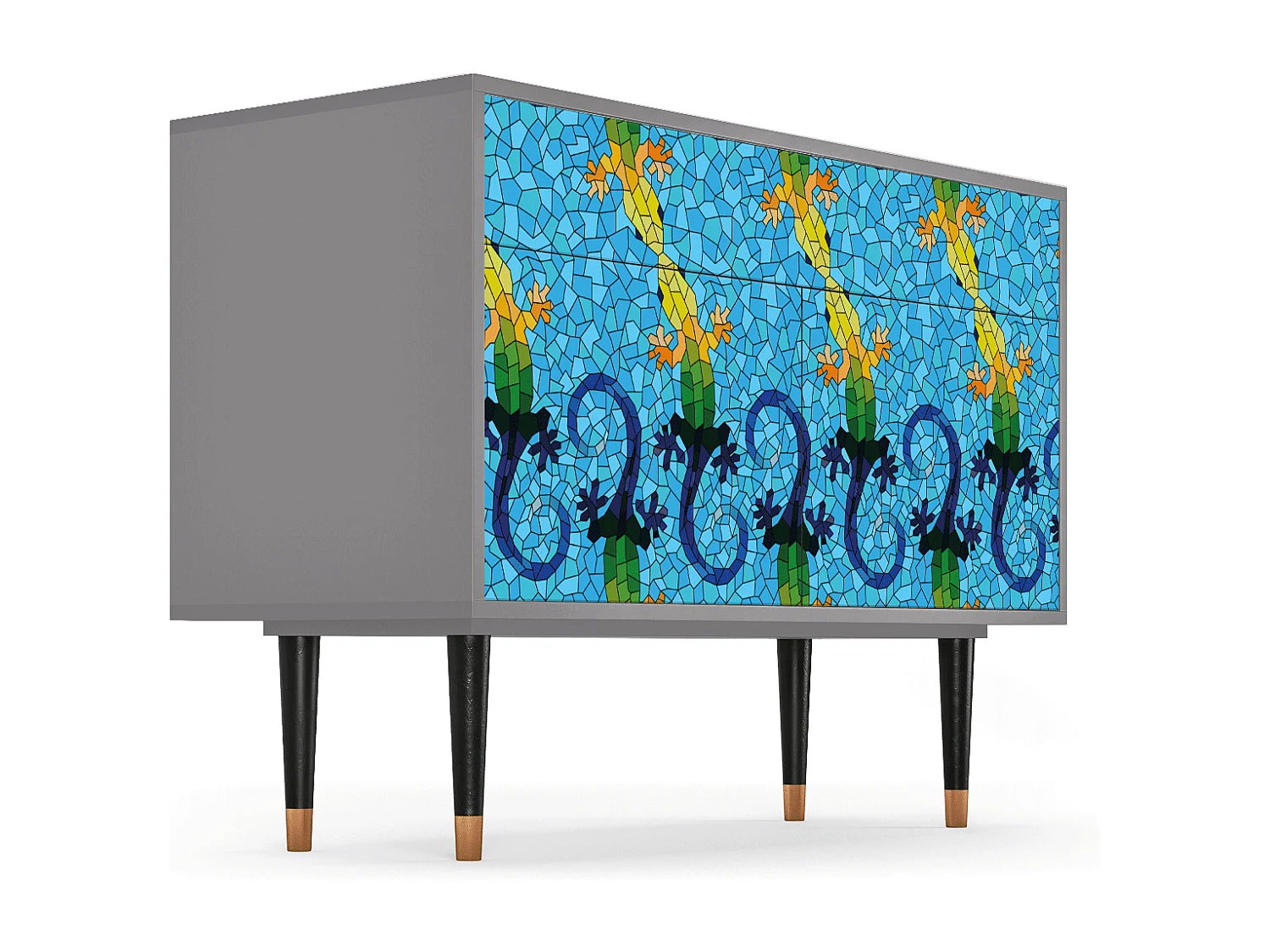 Buffet - 115x85x48 cm - BS4 - Gaudi's Lizard, Gris
