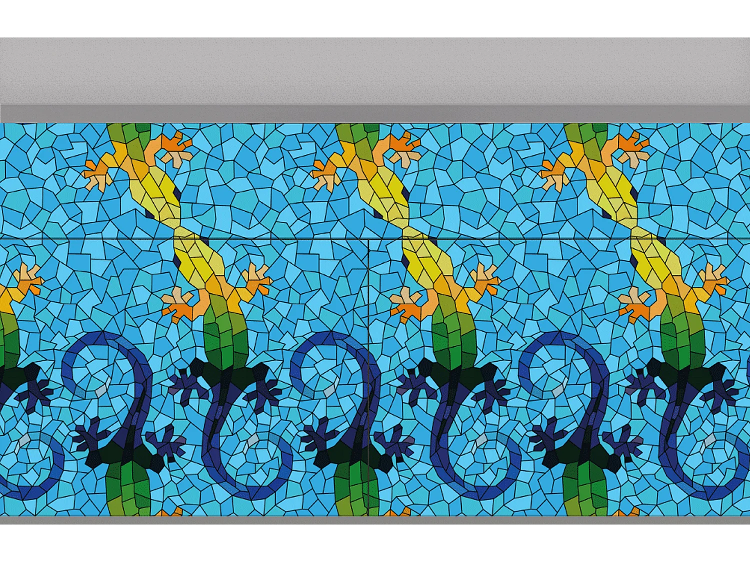 Kredens - 115x85x48 cm - BS4 - Gaudi's Lizard, Szary