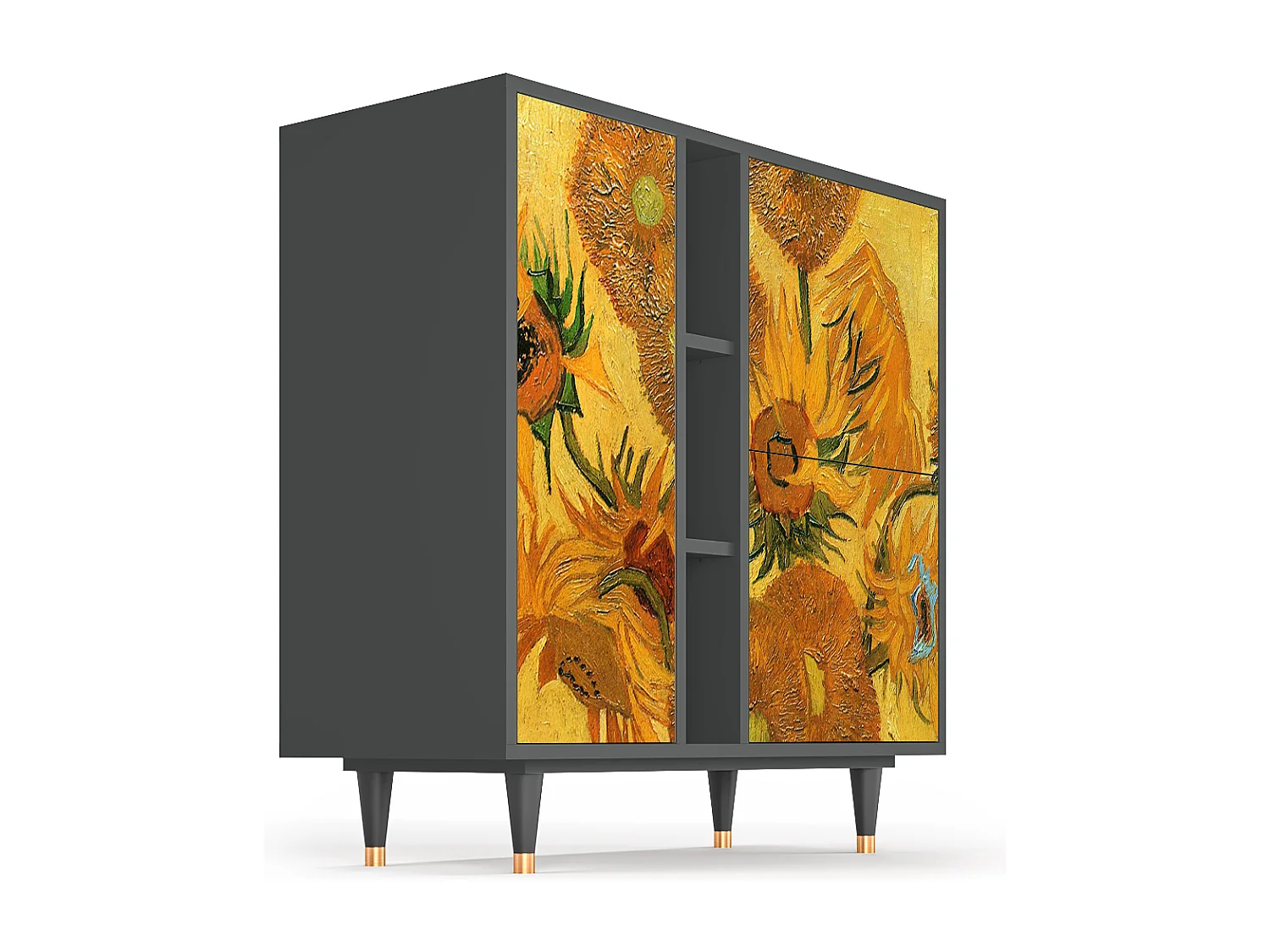 Aparador - 94х96х41 cm - BS5 - Sunflowers, Antracite