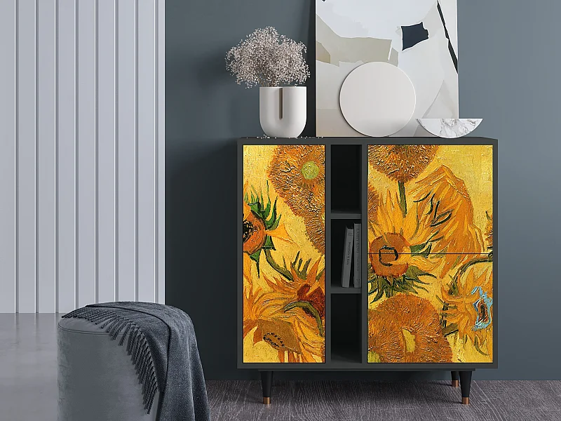 Aparador - 94х96х41 cm - BS5 - Sunflowers, Antracite