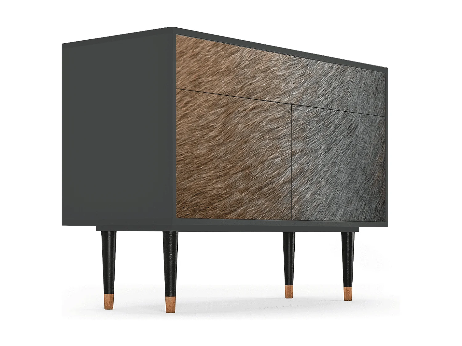 Buffet - 115x85x48 cm - BS4 - Peanut Hair, Anthracite
