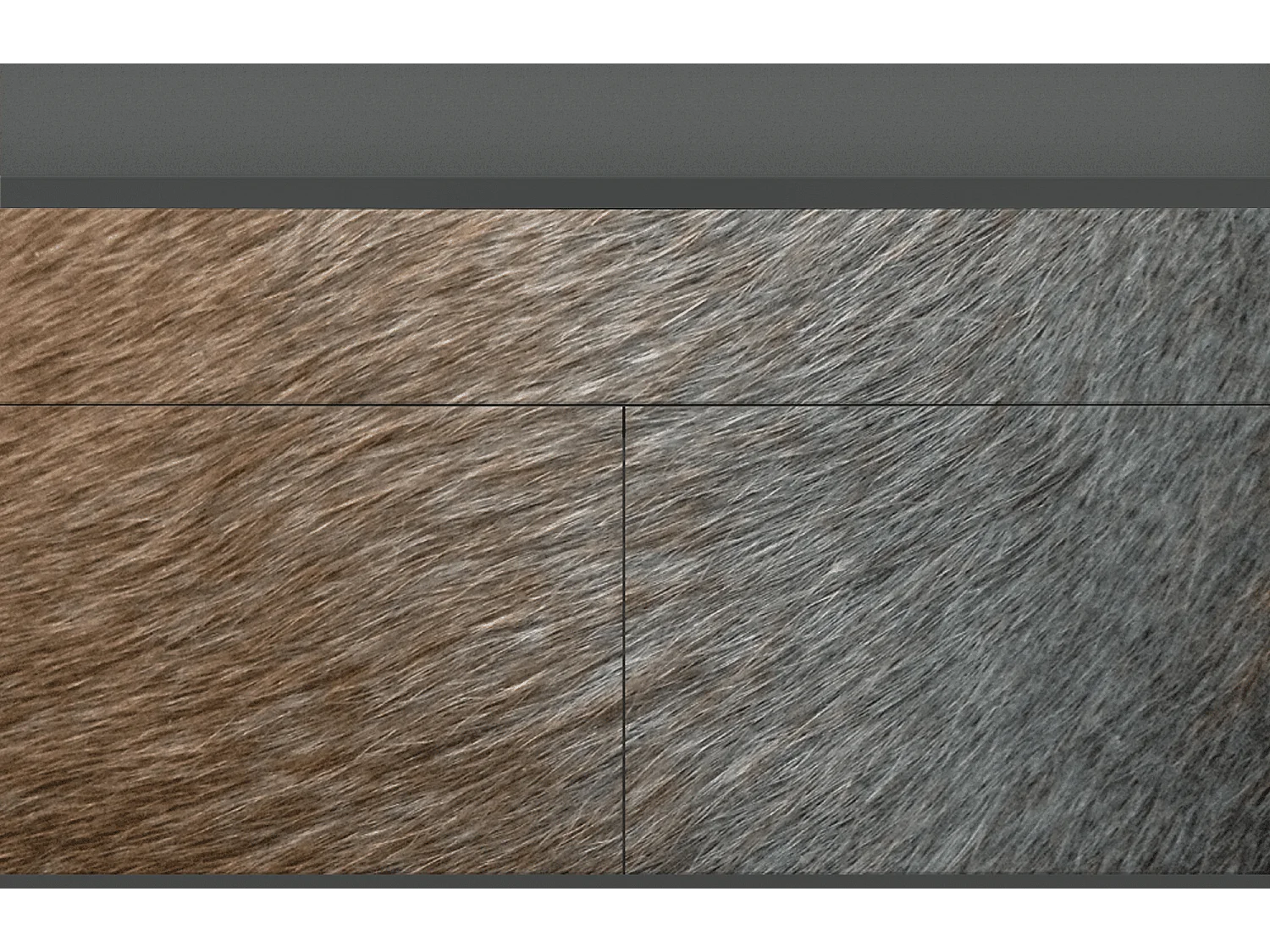 Kredens - 115x85x48 cm - BS4 - Peanut Hair, Antracyt