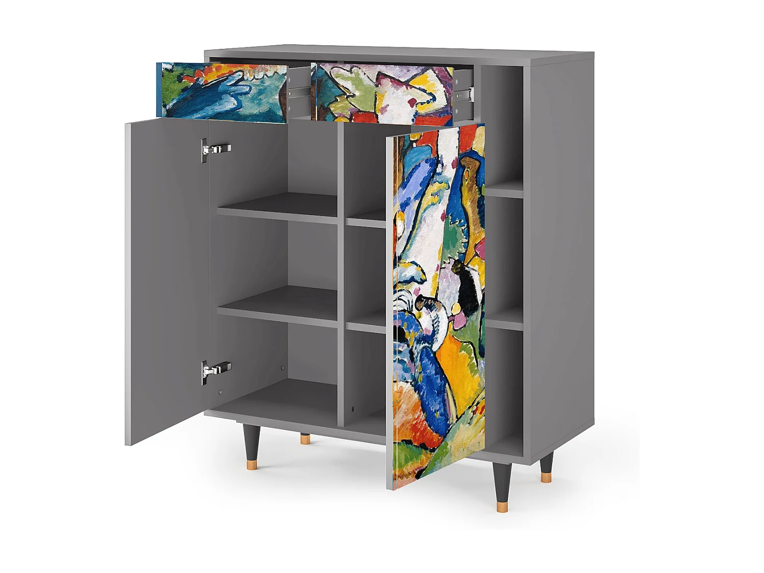 Kredens - 96х110х41 cm - BS6 - Improvisation 26  , Szary