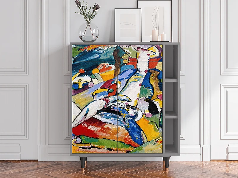 Kredens - 96х110х41 cm - BS6 - Improvisation 26  , Szary