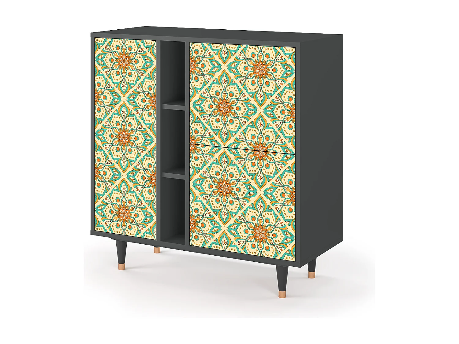 Buffet - 94х96х41 cm - BS5 - Hindu Daisy, Anthracite