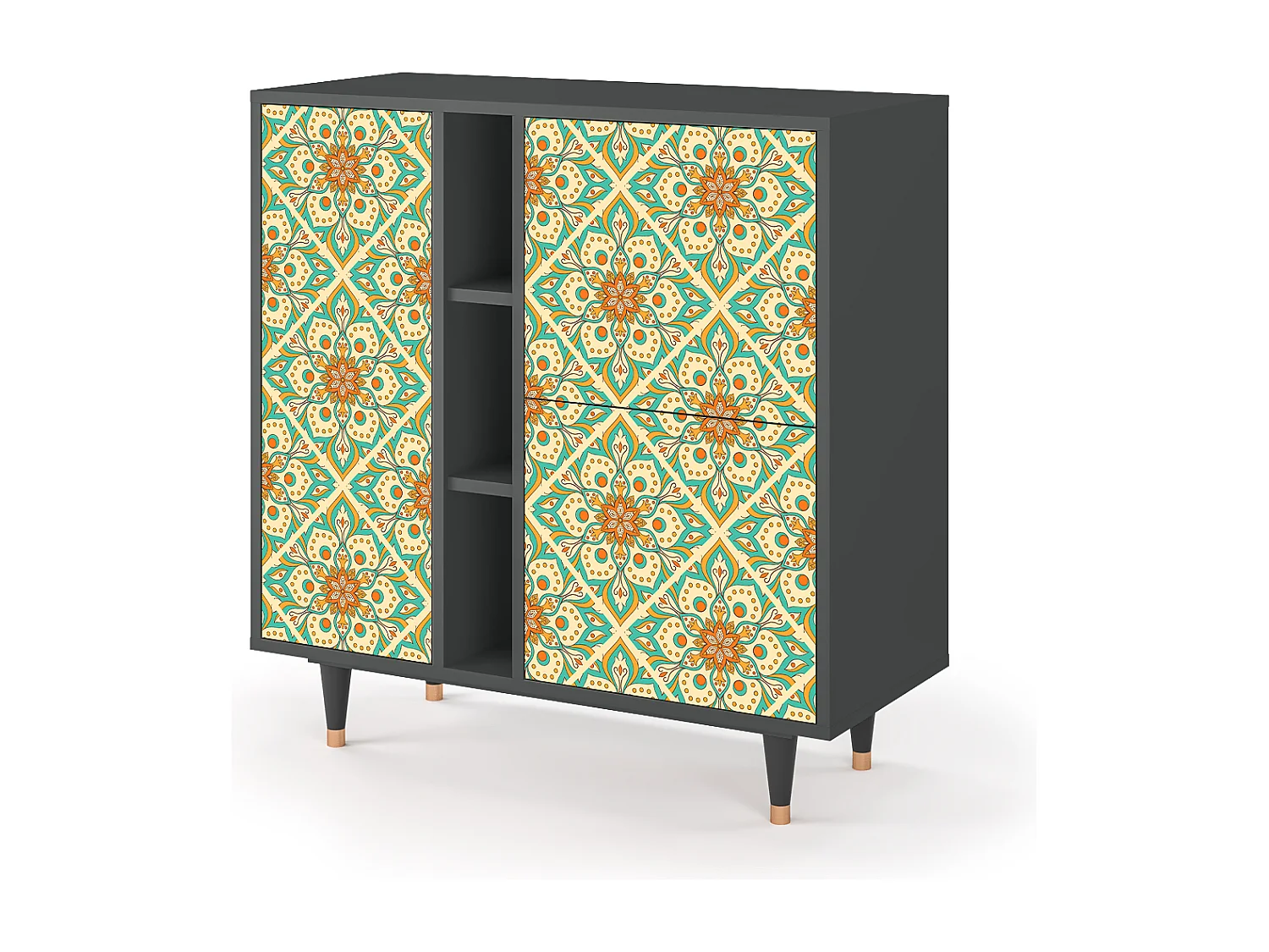 Buffet - 94х96х41 cm - BS5 - Hindu Daisy, Anthracite