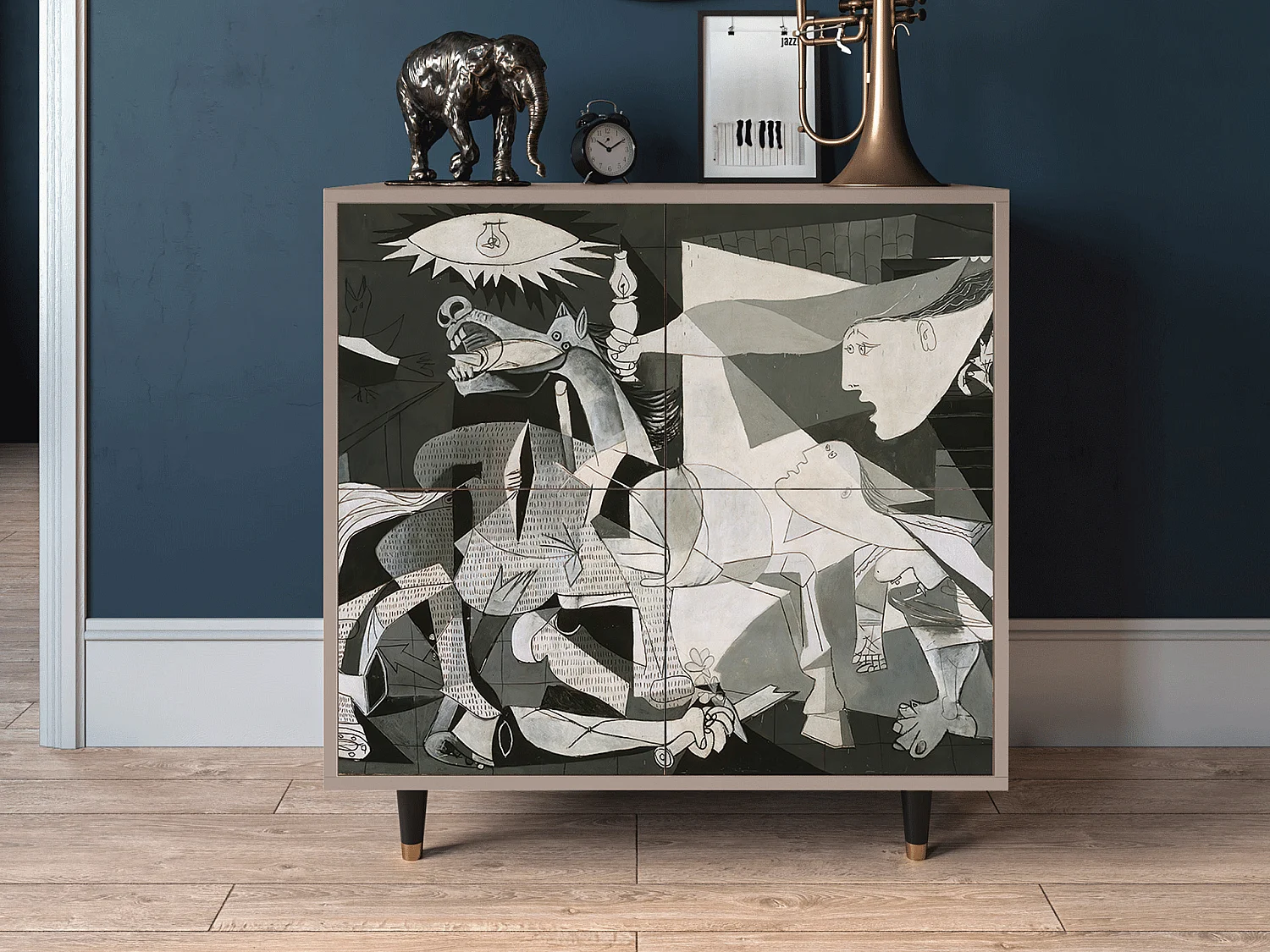 Aparador - 94x96x48 cm - BS3 - Guernica by Picasso, Latte