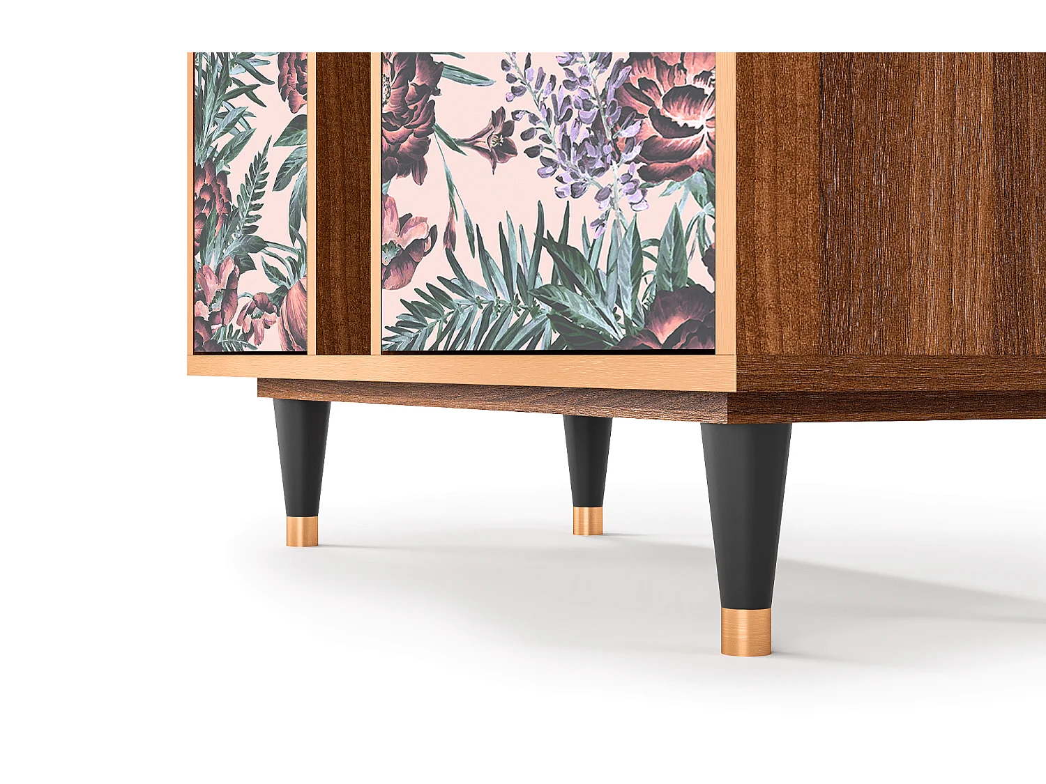 Dressoir - 94х96х41 cm - BS5 - Peach Peonies, Walnoot