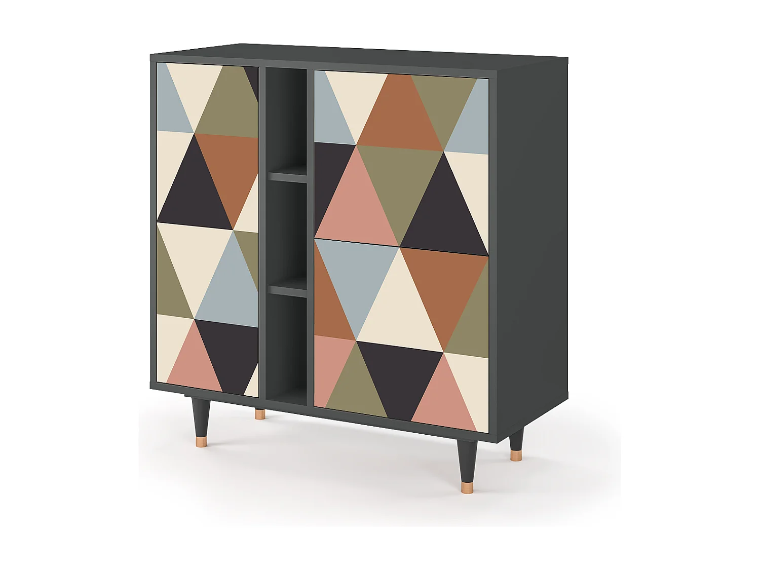 Kredens - 94х96х41 cm - BS5 - Royal Triangles, Antracyt